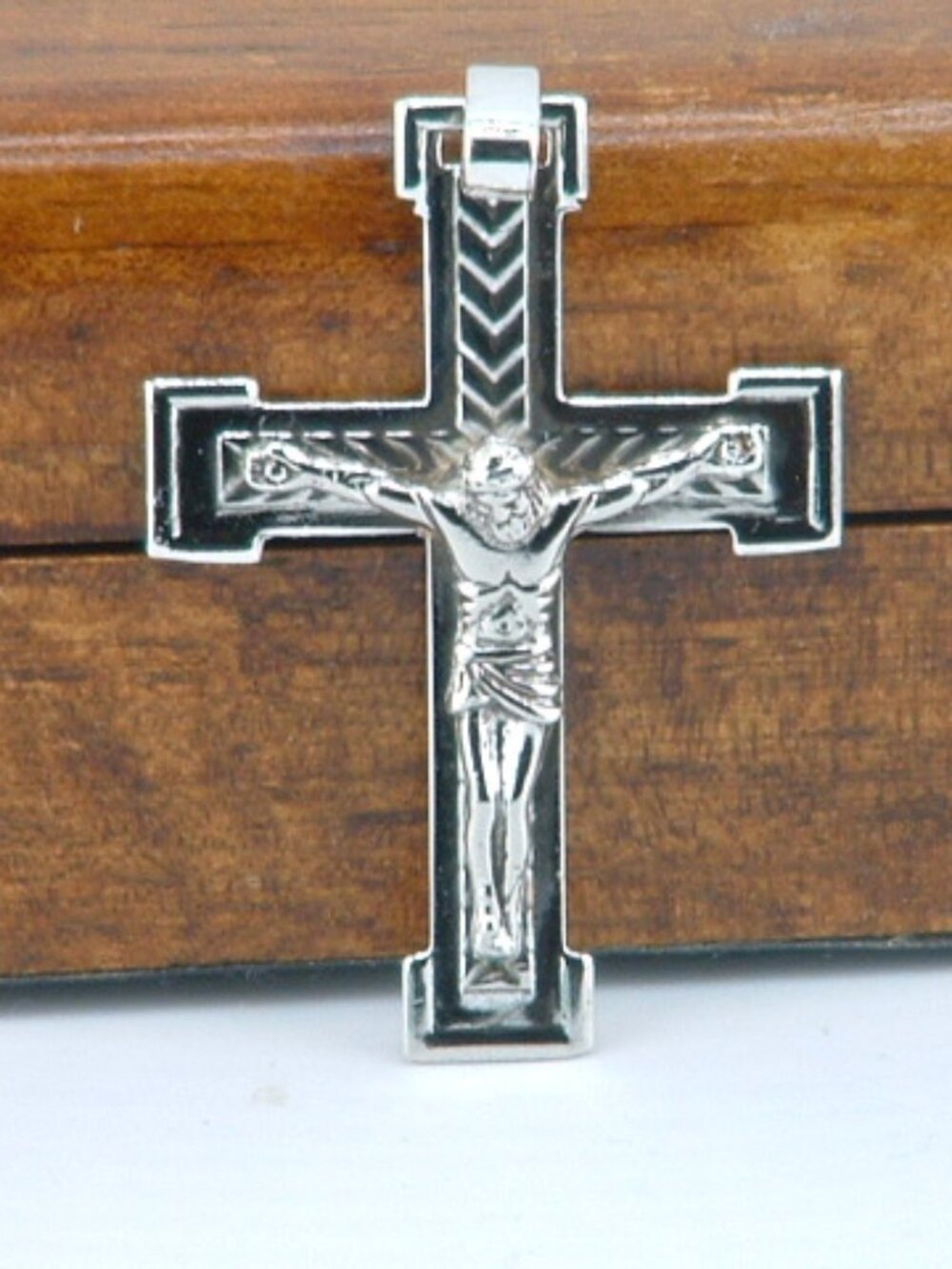Vintage Sterling Silver Jesus Cross Pendant